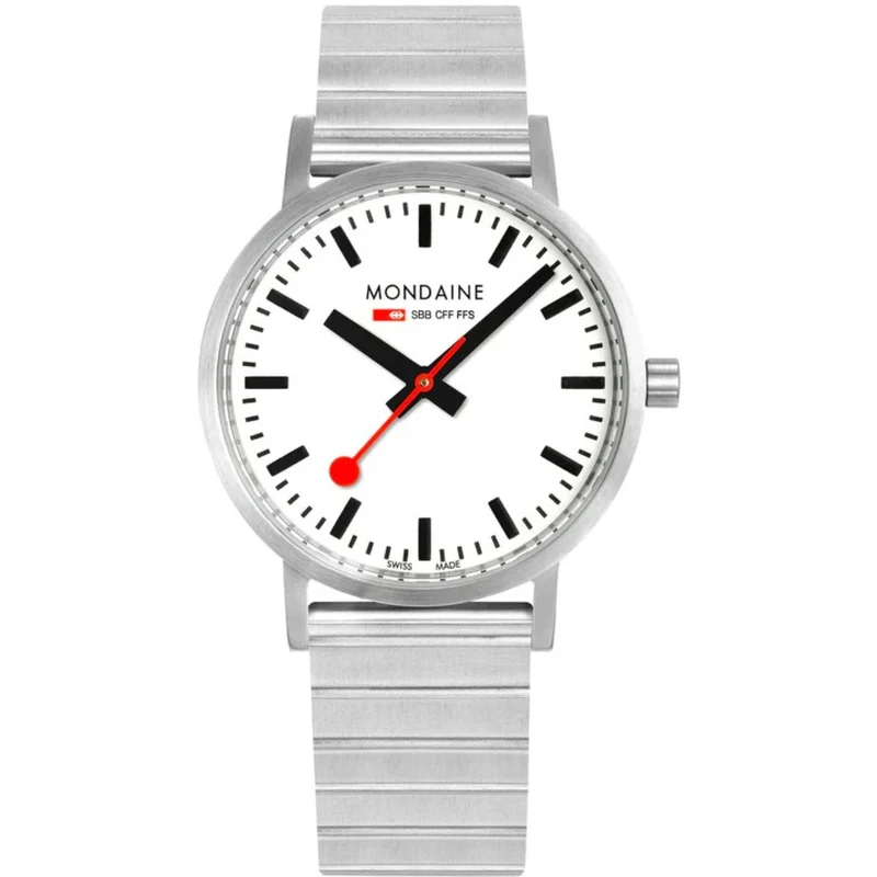 Mondaine Classic Quartz White Dial Stainless Steel Bracelet Men's Watch A660.30360.16SBJ