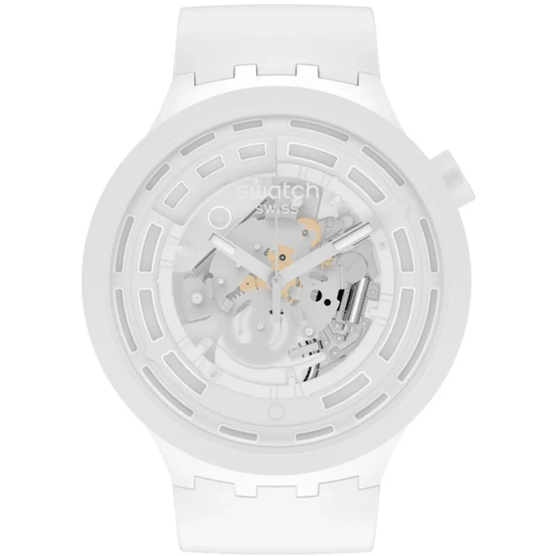 Swatch Big Bold C White Dial BioCeramic White Watch SB03W100