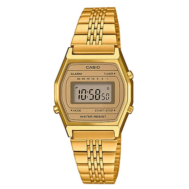 Casio Collection Quartz Gold Dial Gold PVD Stainless Steel Bracelet Watch LA690WEGA-9EF