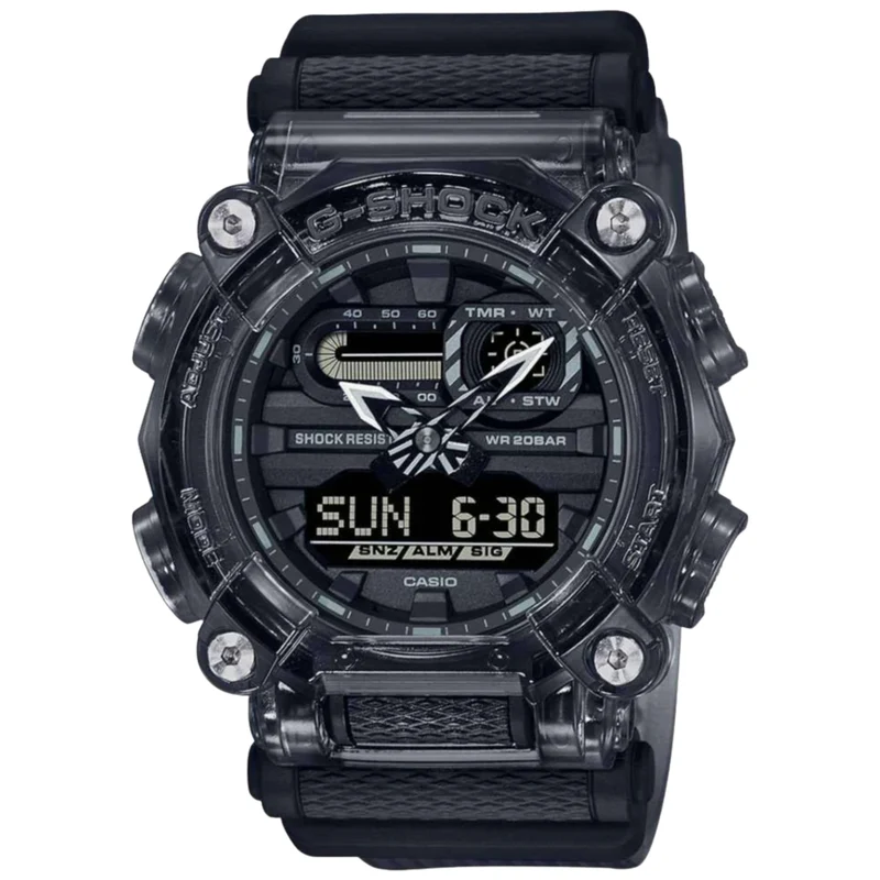 Casio G-Shock Skeleton Series Digital Grey Dial Resin Bracelet Mens Watch GA-900SKE-8AER