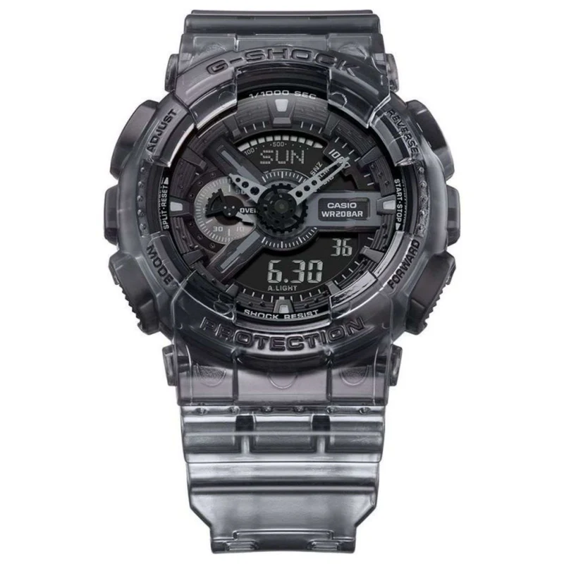 Casio G-Shock Skeleton Series Digital Grey Dial Resin Bracelet Mens Watch GA-110SKE-8AER