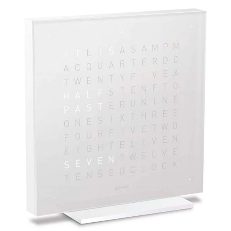 QLOCKTWO TOUCH METAL TABLE CLOCK VANILLA SUGAR FTENVS