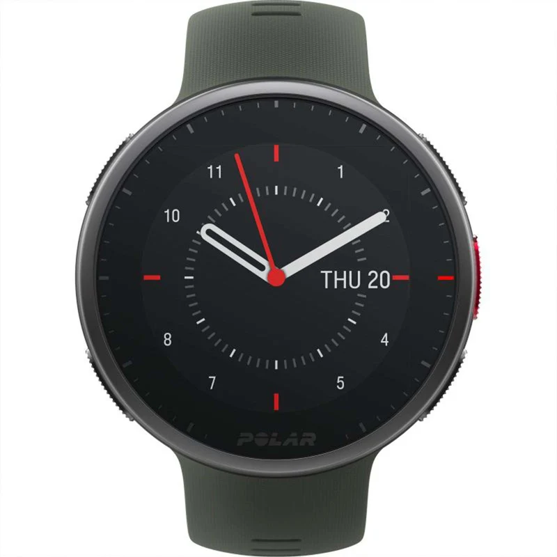 Polar Vantage V2 Quartz Digital Dial Green Rubber Strap Smartwatch 90083653