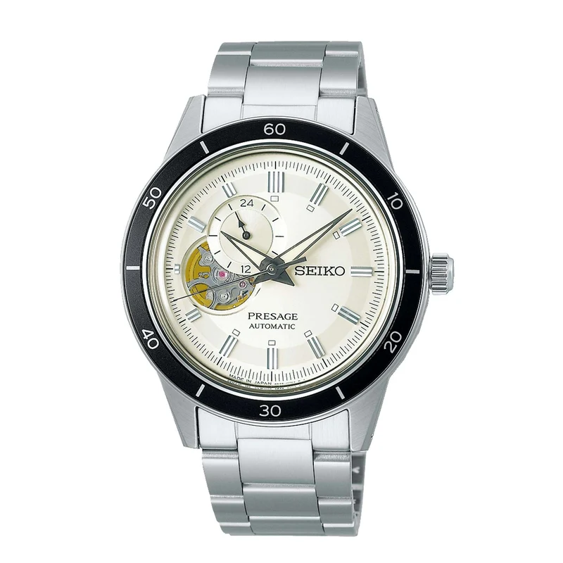 Seiko Presage Style 60's Automatic Silver Dial Stainless Steel Bracelet Men's Watch SSA423J1
