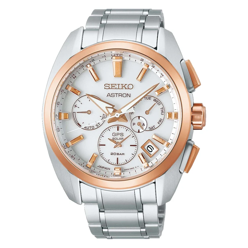 Seiko Astron GPS Solar White Dial Titanium Bracelet Men's Watch SSH104J