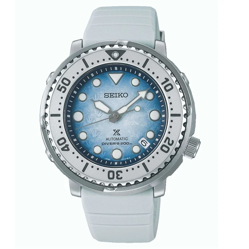 Seiko Prospex Antarctica Tuna Save the Ocean Automatic Blue Dial Silicone Bracelet Men's Watch SRPG59K1