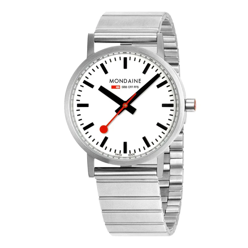 Mondaine Classic Quartz White Dial Stainless Steel Bracelet Ladies Watch A660.30314.16SBJ
