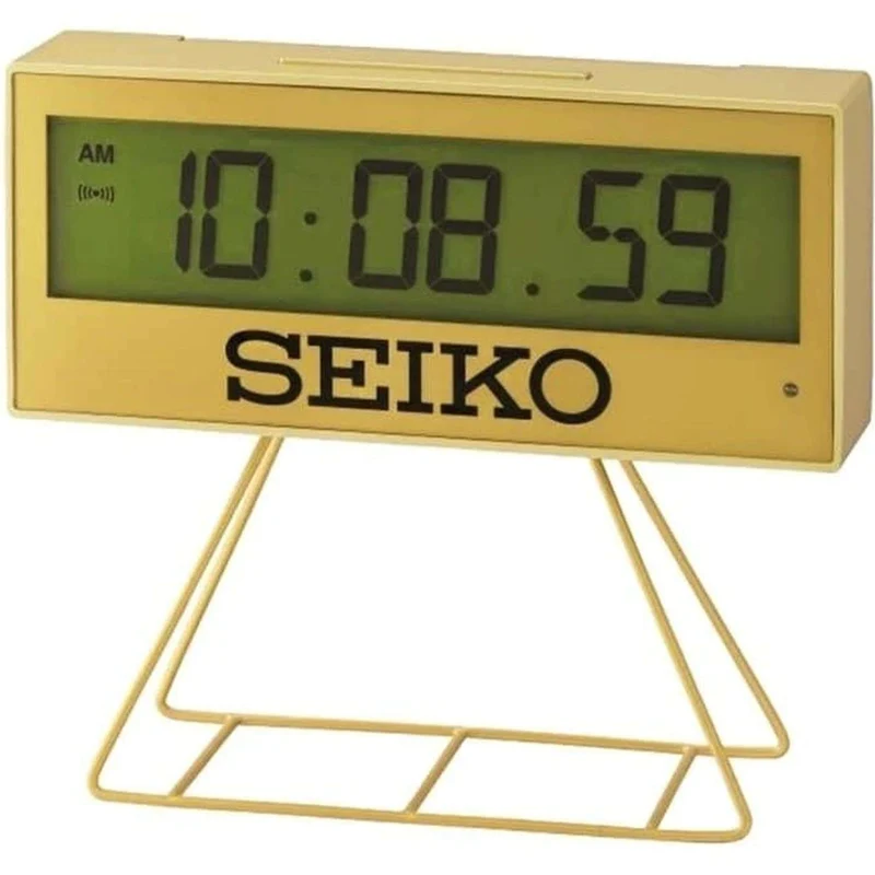 Seiko Limited Edition Digital Countdown Timer Alarm Gold Clock QHL084G