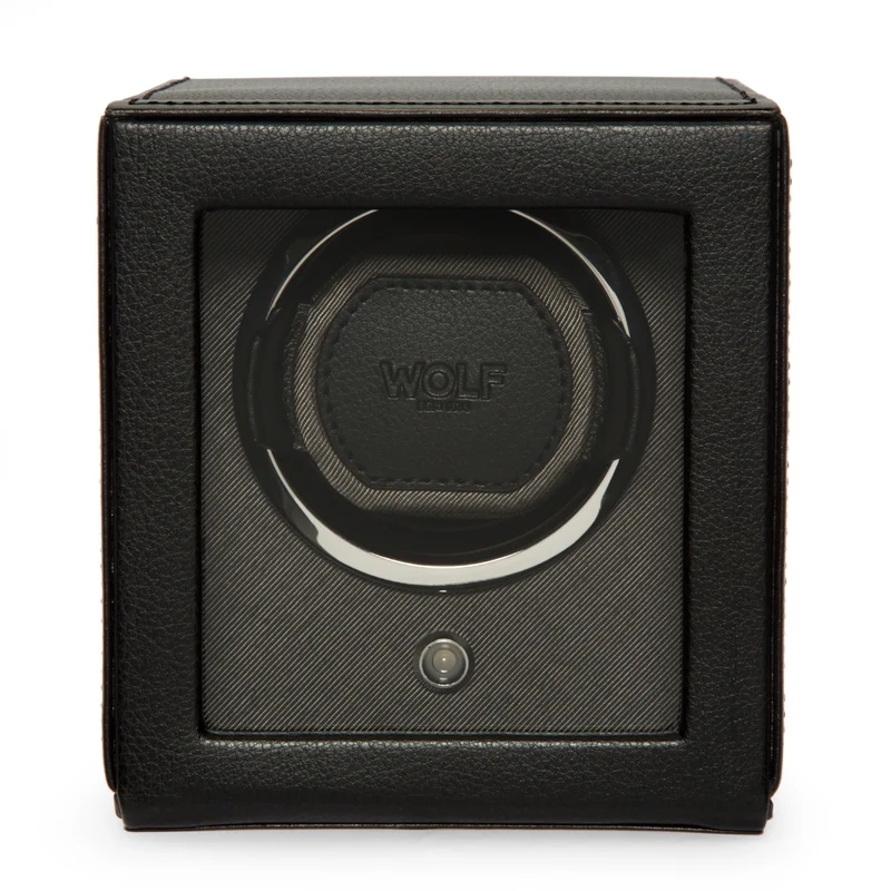 WOLF Cub Single Watch Winder Black with Cover 461103