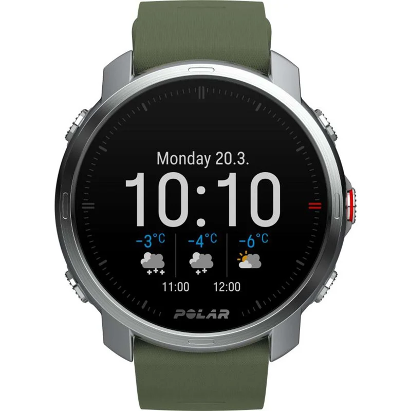 Polar Grit X Quartz Digital Dial Green Rubber Strap Smartwatch 90081737