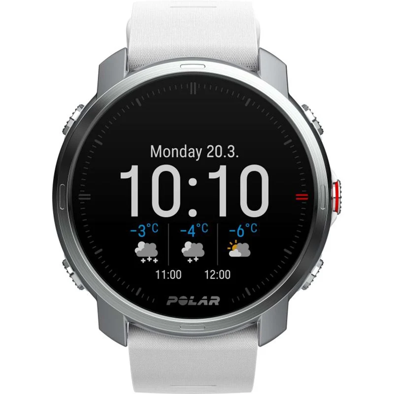 Polar Grit X Quartz Digital Dial White Rubber Strap Smartwatch 90081735