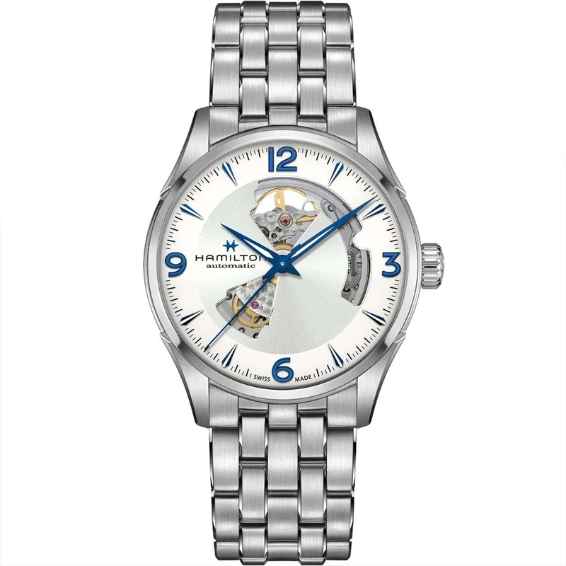 Hamilton Jazzmaster 40mm Open Heart Silver Dial Steel Mens Automatic Watch H32705152
