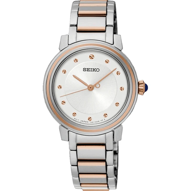 Seiko Analog White Dial Stainless Steel Strap Women’s Watch SRZ480P1