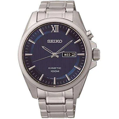Seiko Kinetic Stainless Steel Bracelet Blue Dial Men’s Watch SMY159P1