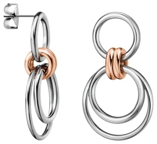 Calvin Klein Two Tone Stainless Steel Ladies Earrings KJ5HME200100