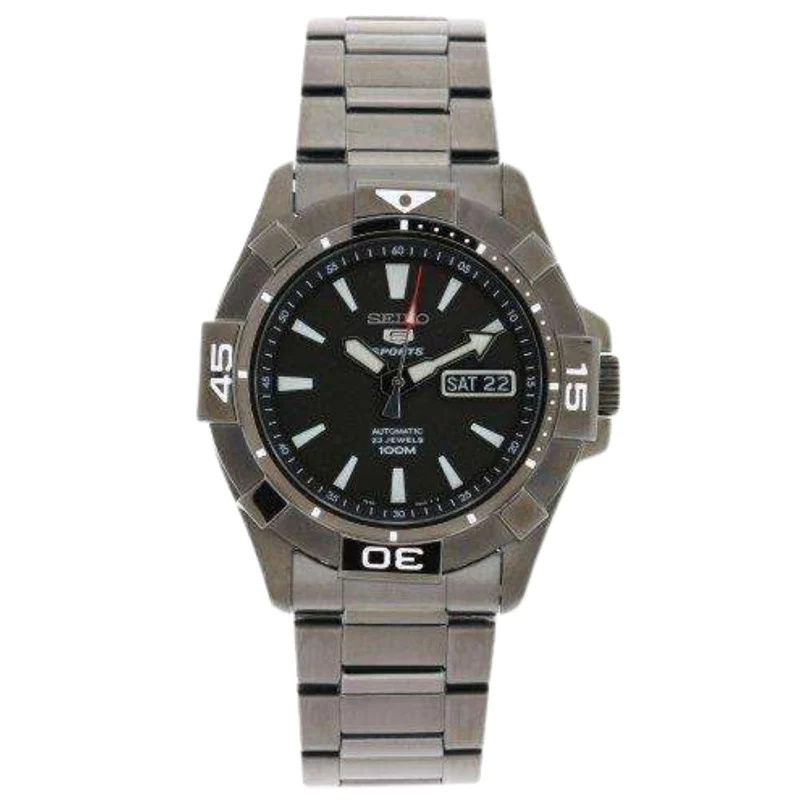 Seiko Men's SNZH15 23 Jewels Stainless Steel Automatic Black Dial Watch SNZH15K1