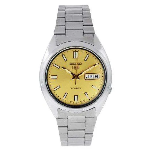 Seiko 5 Automatic Gold Dial Stainless Steel Men's Watch SNXS81K