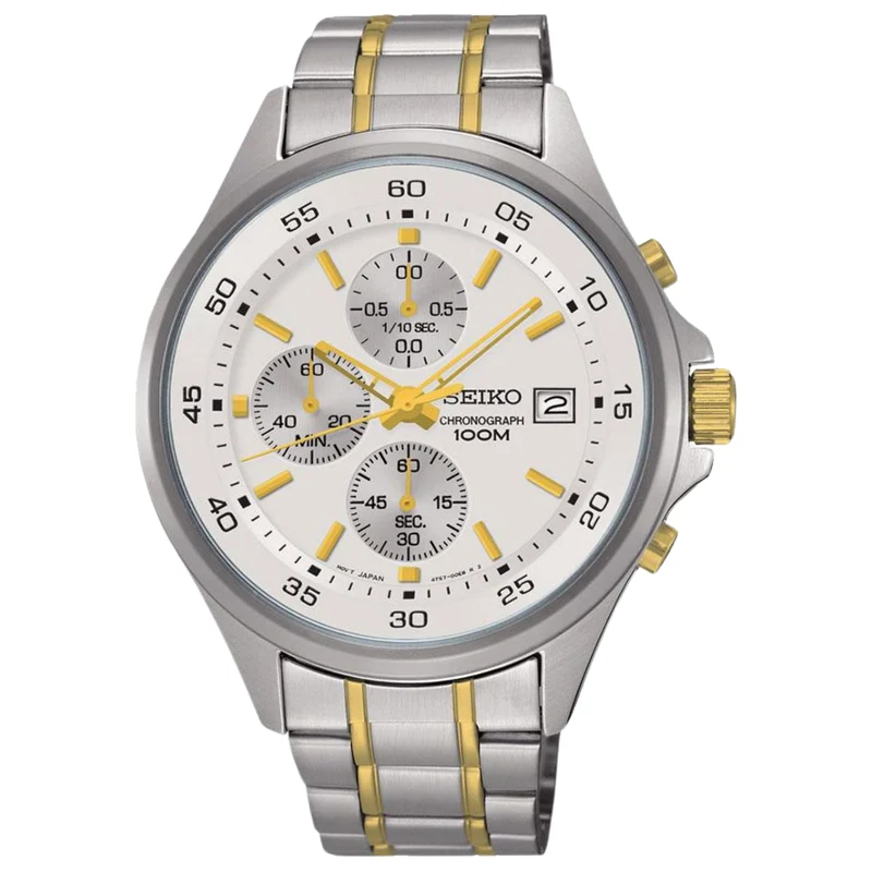 Seiko Chronopraph White Dial Men's Watch SKS479P1