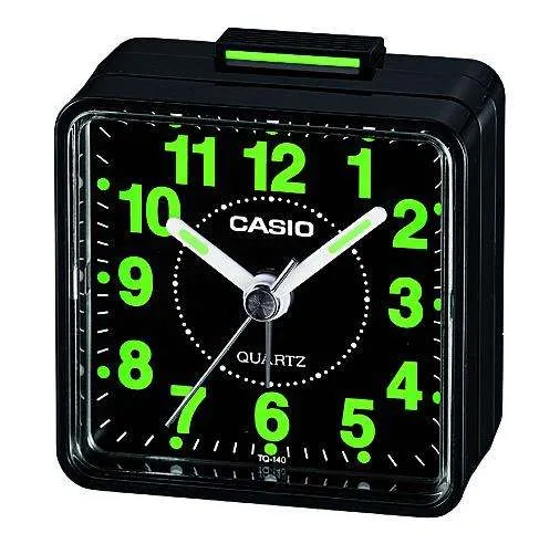 Casio Wake Up Timer Black Alarm Clock TQ-140-1EF