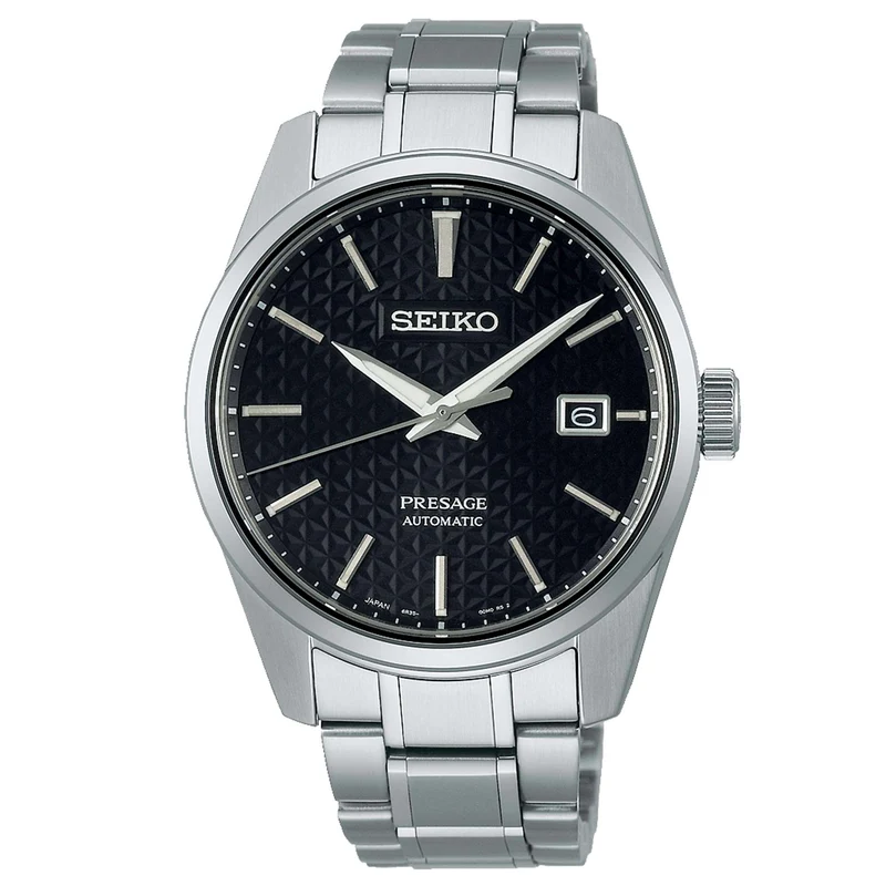 Seiko Presage Sharp Edge Series Automatic Black Dial Silver Stainless Steel Men's Watch SPB203J1