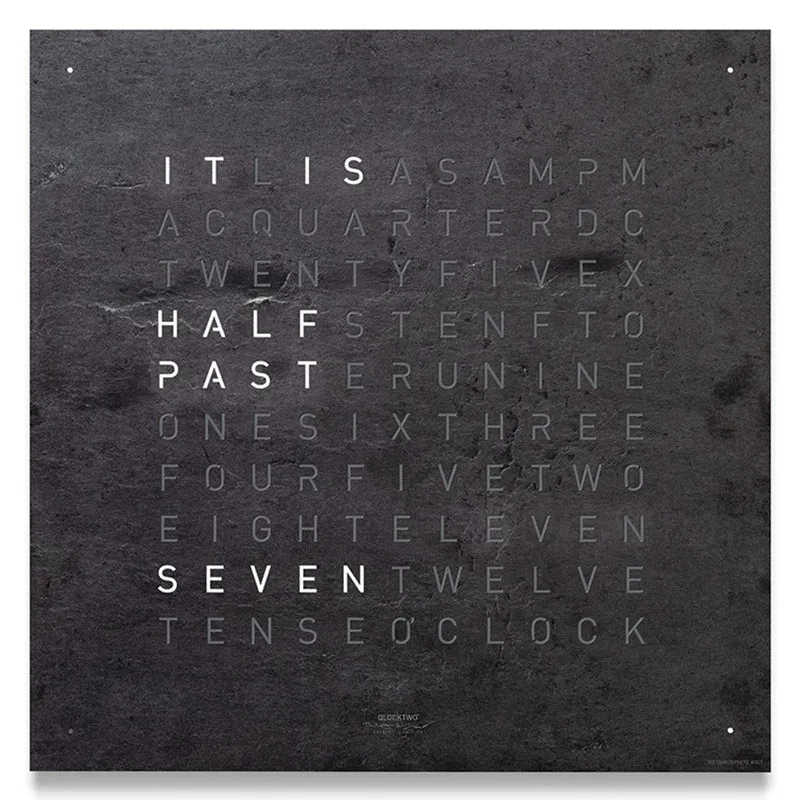QLOCKTWO Classic Wall Clock Creator's Edition FCENMM