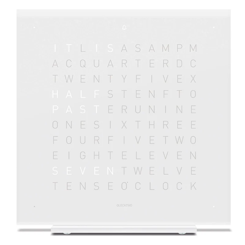 QLOCKTWO Touch Table Clock Acrylic Vanilla Sugar T4PENVS