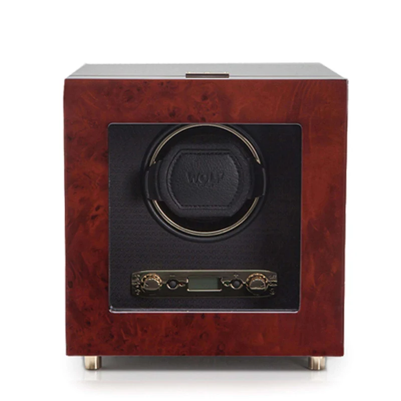 WOLF Savoy Burl Single Watch Winder 454410