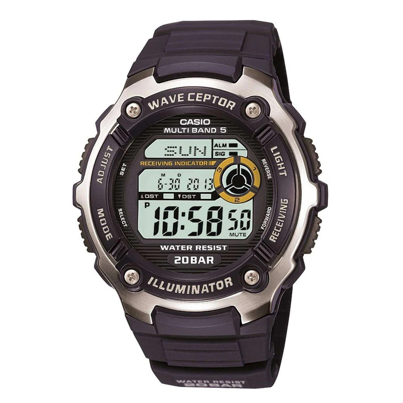 Casio WaveCeptor Quartz Digital Resin Strap Men's Watch WV-M200-2AER