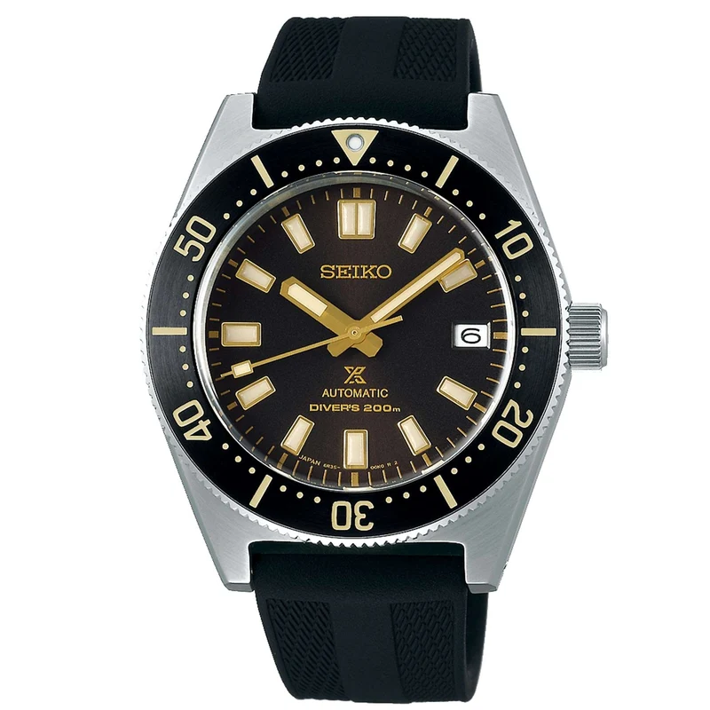 Seiko Prospex 1965 Divers Recreation Automatic Brown Dial Black Silicone Strap Men's Watch SPB147J1