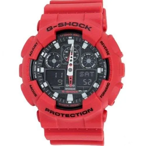 CASIO GA-100B-4ACR G-Shock Analogue / Digital Men's Watch - **Brand New**