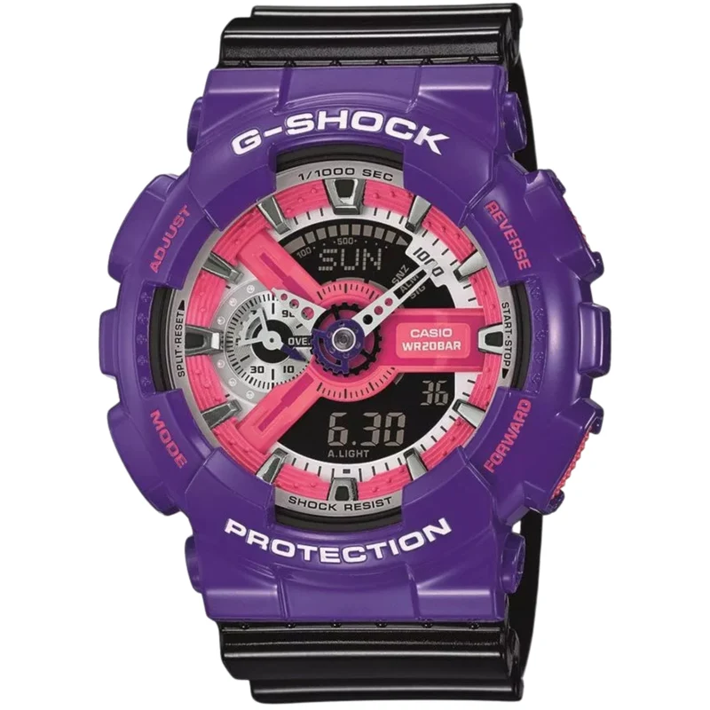 Casio G-shock Men's Watch Analogue Quartz Resin Black GA-110NC-6AER