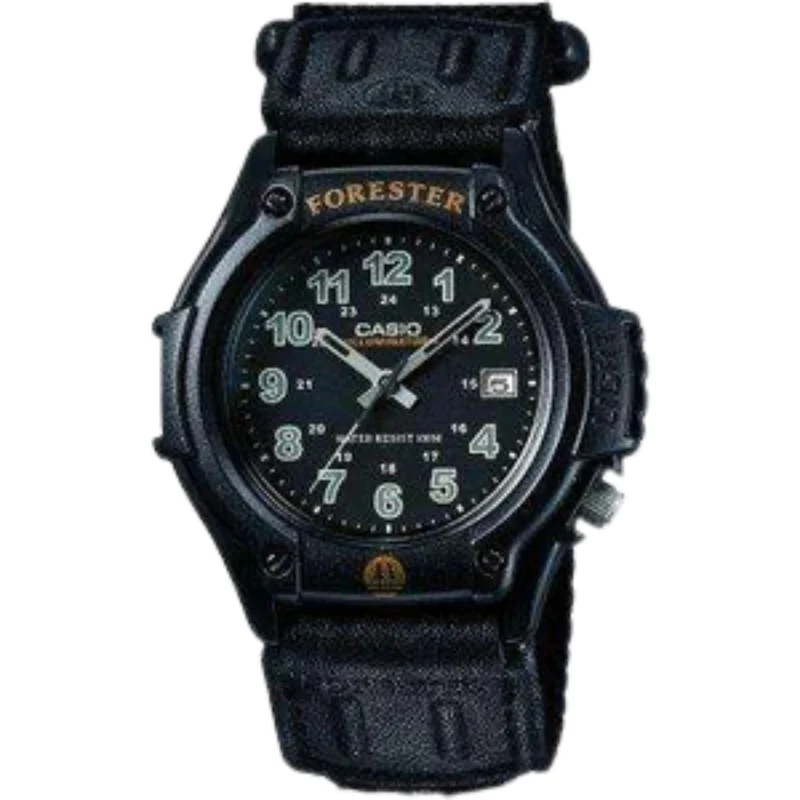 Casio Forester Watch with Analogue Display - Black Men's Digital Watch with White Dial Digital Display and Black Resin Strap FT500WC/1BVER