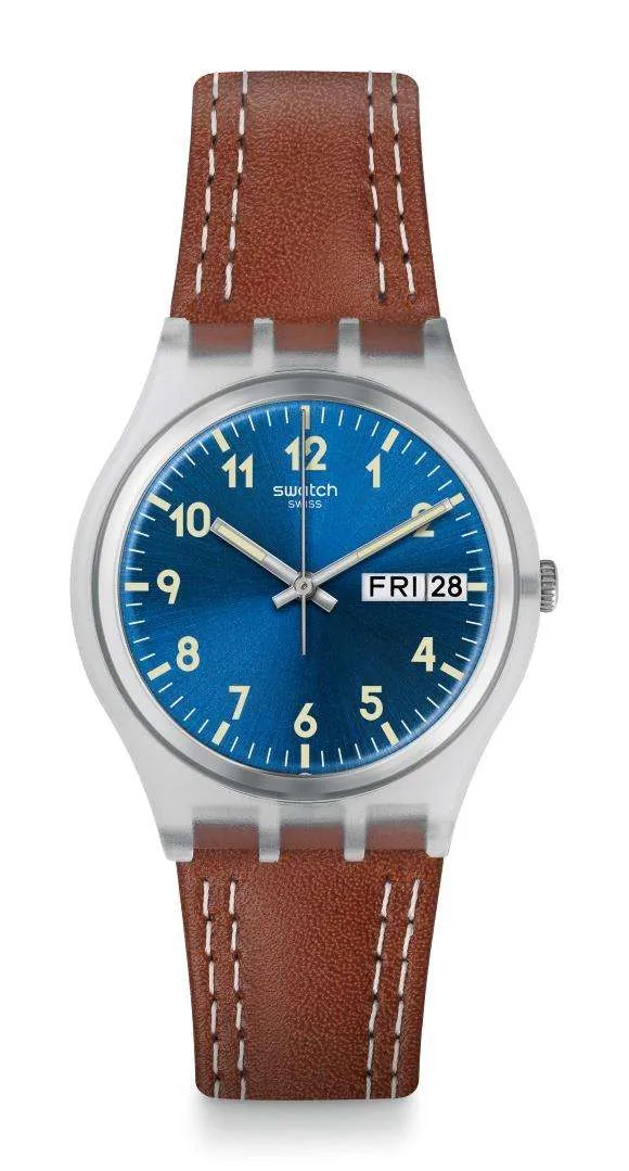 Swatch Windy Dune Case Blue Dial Men's Watch GE709