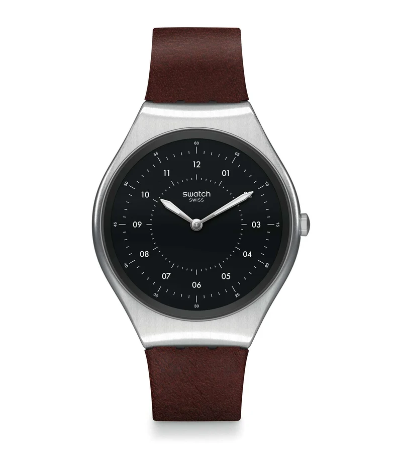 Swatch Skinbrushed Black Dial Watch SYXS102