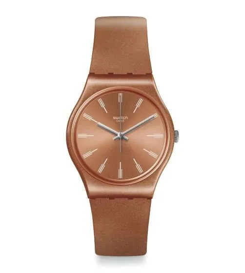 Swatch Sandbaya Case Orange Dial Watch GO118