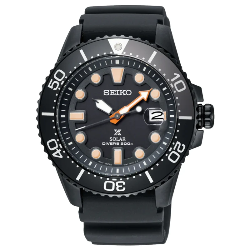 Seiko Prospex Solar Black Series Limited Edition Black Dial Men's Diver's Watch SNE493P1