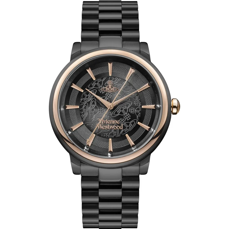 Vivienne Westwood Shoreditch Black Rose Gold Ladies' Watch VV196GNGN