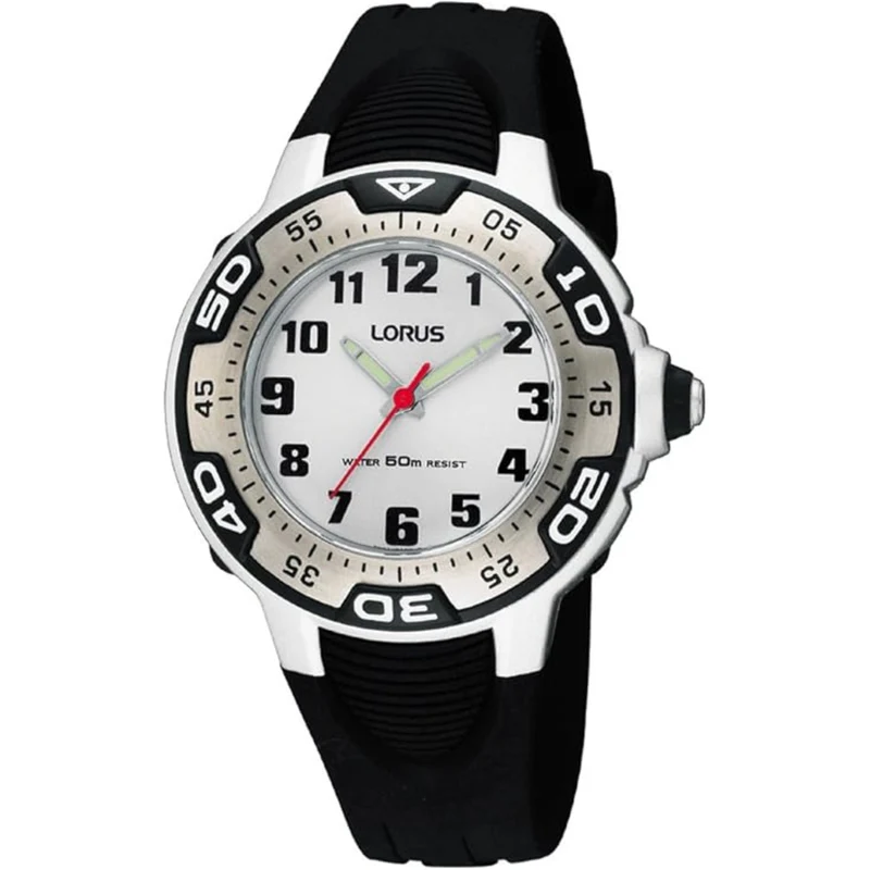 Lorus Black Rubber Strap Men's Watch RG237GX9