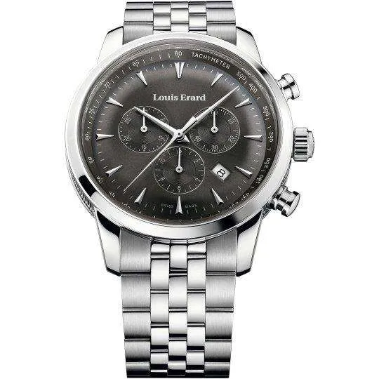 Louis Erard Heritage Silver Stainless Steel Case Silver Metal Bracelet Mens Watch 13900AA03.BMA38 42mm