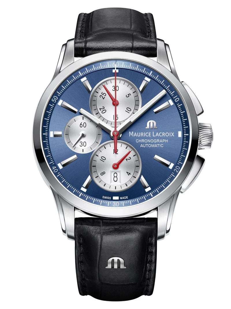 Maurice Lacroix Pontos Automatic Chronograph Blue Dial Men's Watch PT6388