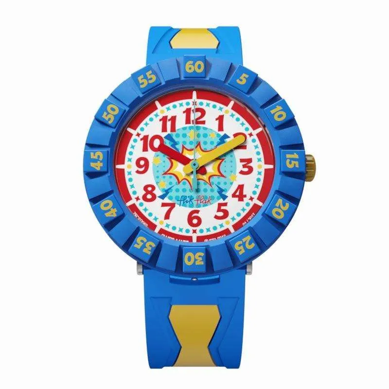 Flik Flak Cool Sailor Blue Yellow Resin Kids Watch