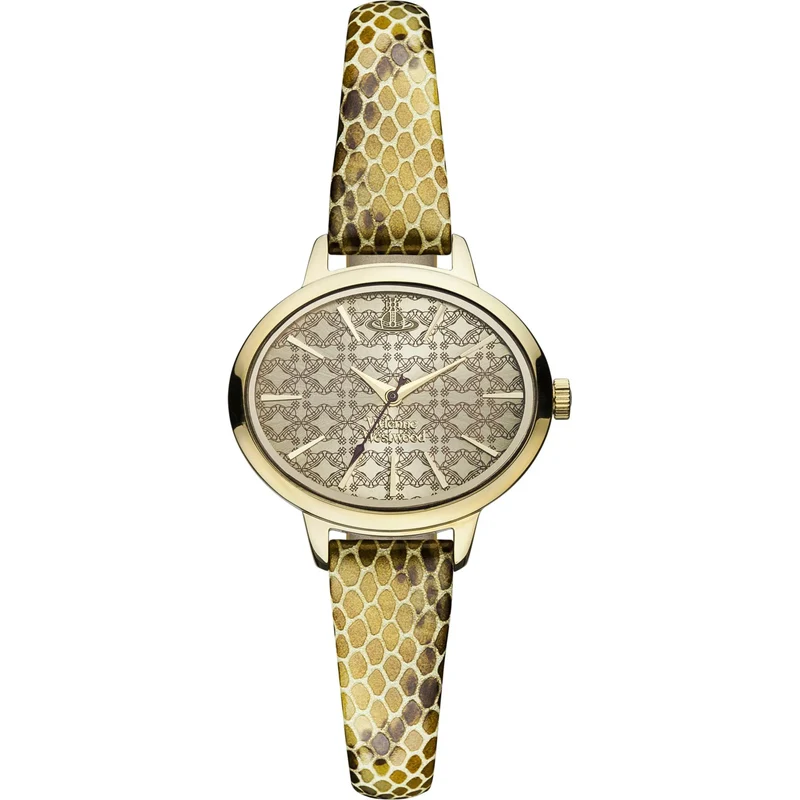 Vivienne Westwood Brondesbury Gold Dial Patterned Ladies’ Watch VV102GDGD