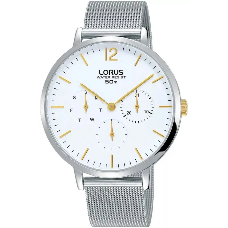 Lorus Dress Silver Mesh White Dial Women's Watch RP689CX9