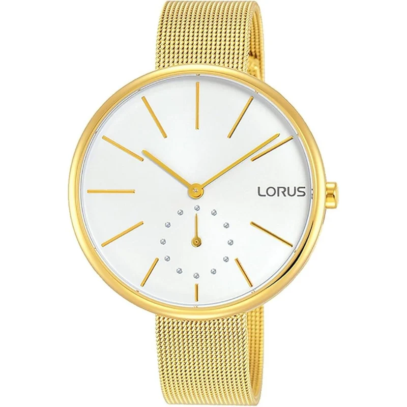 Lorus Dress Gold Mesh White Dial Women's Watch RN422AX9