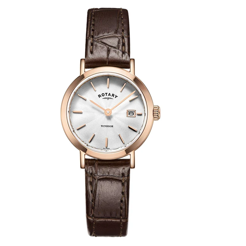 Rotary Windsor Rose Gold Date Ladies’ Watch