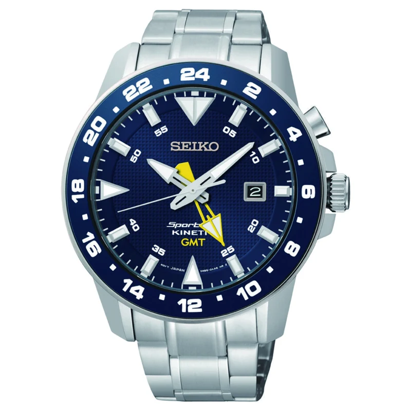 Seiko Sportura Kinetic Stainless Steel Blue Dial Men’s Watch SUN017P1