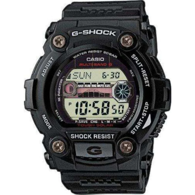 Casio G-Shock G-Rescue Black Resin Digital Tough Solar Alarm Chronograph Men's Watch GW-7900-1ER