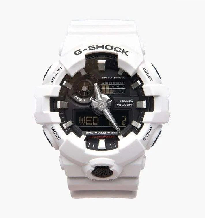 Casio G-Shock Black White Men's Alarm Chronograph GA-700-7AER