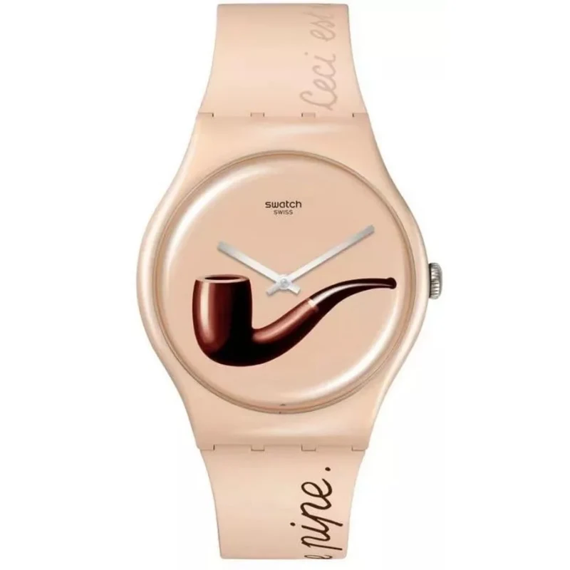 Swatch Art Journey La Trahison Des Images By Rene Magritte Silicon Strap Watch SO29Z124