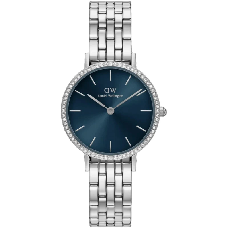Daniel Wellington Petite 28mm Blue Dial Steel Ladies Quartz Watch DW00100664